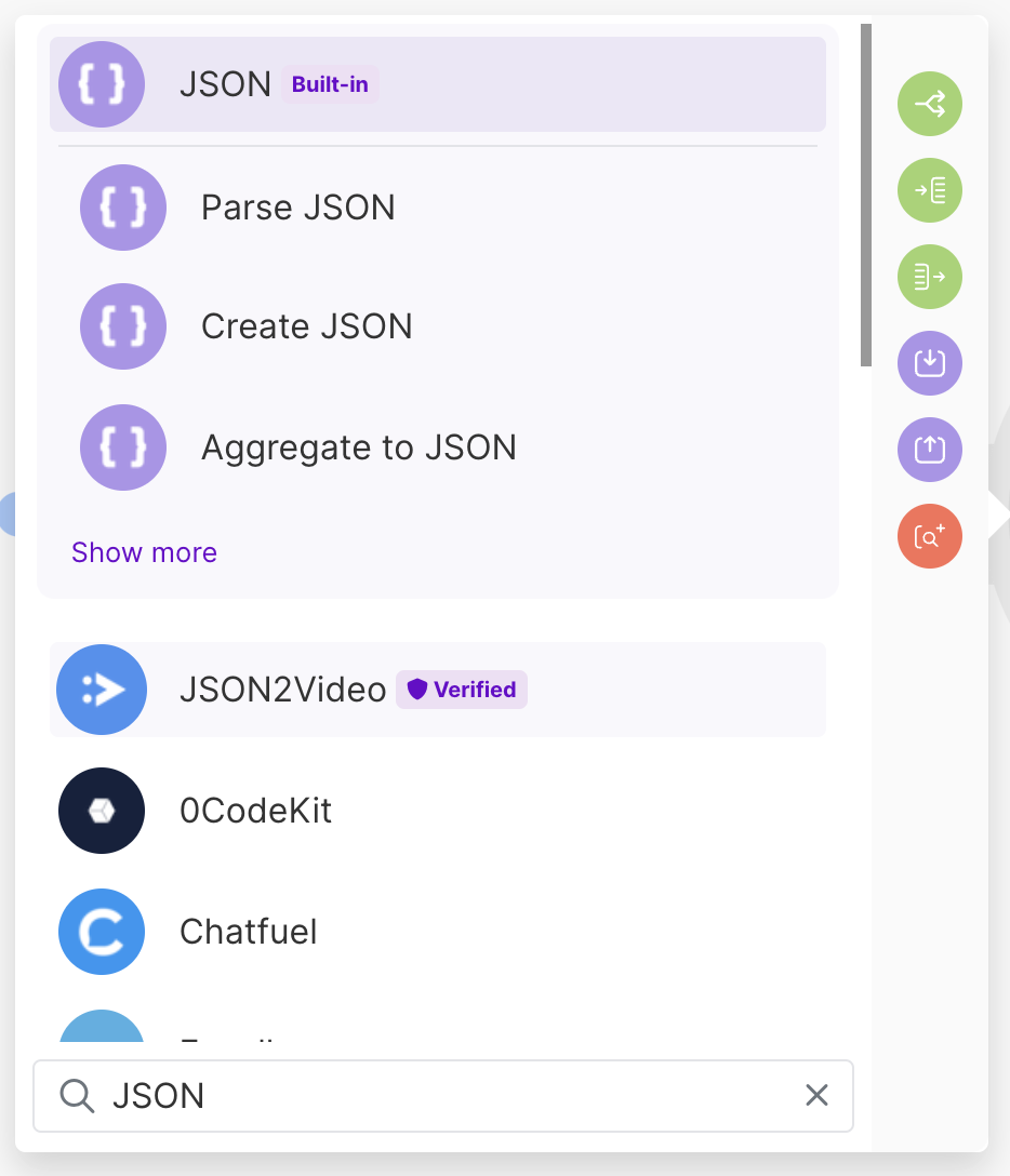 Look for JSON2Video app on Make