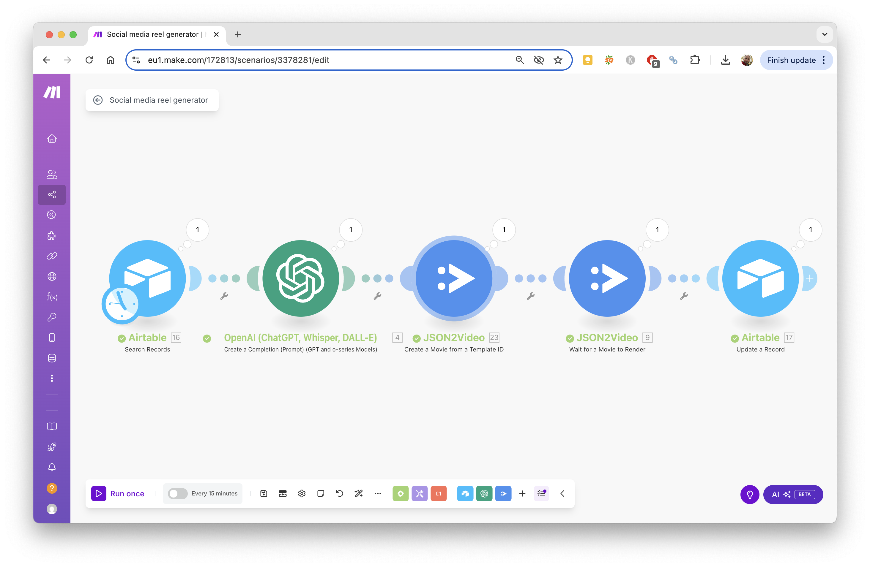 Make.com workflow